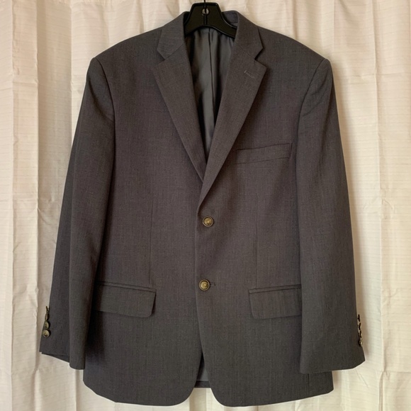 Haggar Grey 2 Button Sport Coat Blazer, Size 40S - Picture 1 of 11